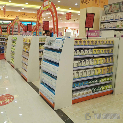 Powder Coating Retail Display Racks , Cosmetic Shelf Display 100kg Capacity OEM