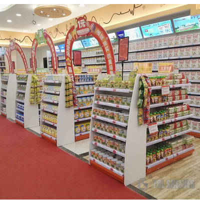 Powder Coating Retail Display Racks , Cosmetic Shelf Display 100kg Capacity OEM