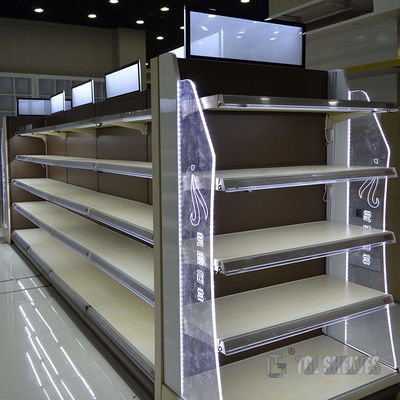 CE Certification Gondola Shelf Rack , Modern Gondola Shelving Powder Coating Surface